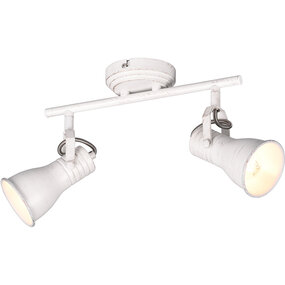 Trion Sanita LED Plafondspot 2-lichtpunten Antiek Wit E14 Trion Sanita LED Plafondspot 2-lichtpunten Antiek Wit E14