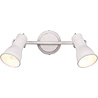antieke witte LED plafondspot met twee lichtpunten en E14 fitting voor binnenverlichting