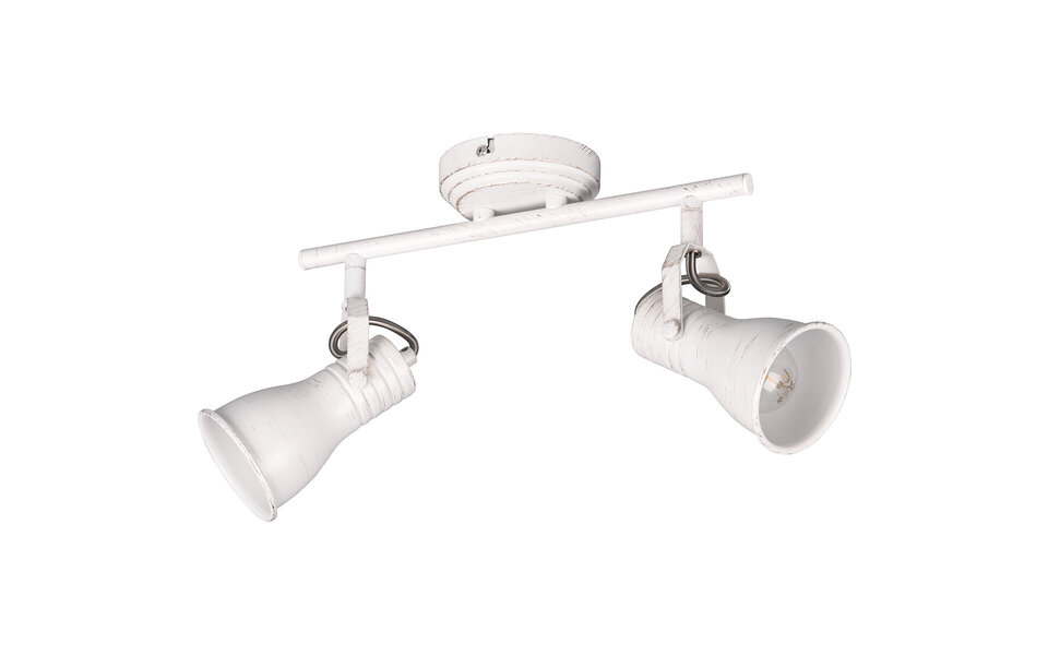 HLW LED LED Plafondspot - Plafondverlichting - Trion Sanita - E14 Fitting - 2-lichts - Rechthoek - Antiek Wit - Aluminium