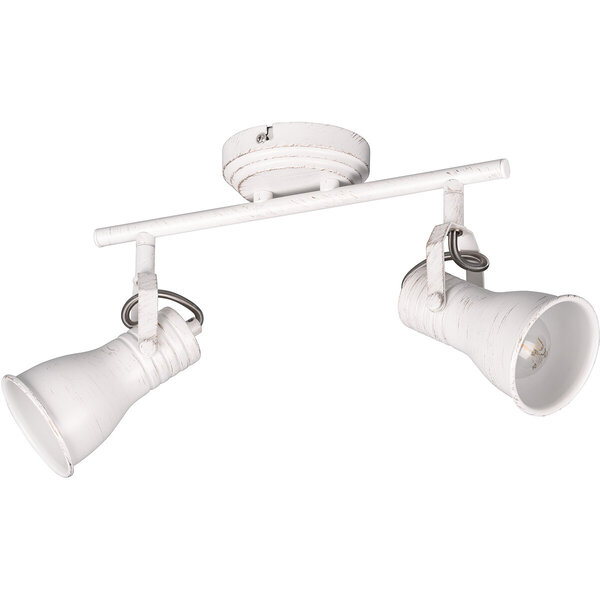 HLW LED LED Plafondspot - Plafondverlichting - Trion Sanita - E14 Fitting - 2-lichts - Rechthoek - Antiek Wit - Aluminium HLW LED LED Plafondspot - Plafondverlichting - Trion Sanita - E14 Fitting - 2-lichts - Rechthoek - Antiek Wit - Aluminium