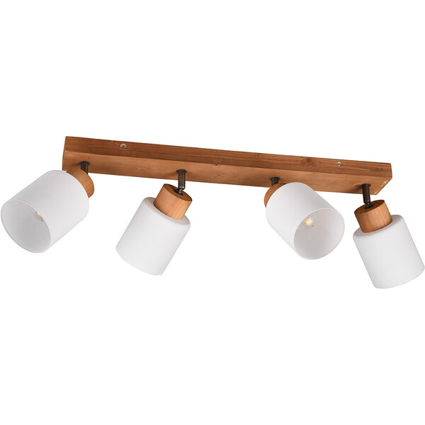 HLW LED LED Plafondspot - Plafondverlichting - Trion Asmara - E14 Fitting - 4-lichts - Rechthoek - Mat Bruin - Hout HLW LED LED Plafondspot - Plafondverlichting - Trion Asmara - E14 Fitting - 4-lichts - Rechthoek - Mat Bruin - Hout