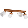 HLW LED LED Ceiling Spotlight - Ceiling Lighting - Trion Asmara - E14 Fitting - 4 Lights - Rectangular - Matte Brown - Wood HLW LED LED Ceiling Spotlight - Ceiling Lighting - Trion Asmara - E14 Fitting - 4 Lights - Rectangular - Matte Brown - Wood