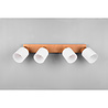 HLW LED LED Ceiling Spotlight - Ceiling Lighting - Trion Asmara - E14 Fitting - 4 Lights - Rectangular - Matte Brown - Wood HLW LED LED Ceiling Spotlight - Ceiling Lighting - Trion Asmara - E14 Fitting - 4 Lights - Rectangular - Matte Brown - Wood