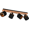 HLW LED LED Ceiling Spotlight - Ceiling Lighting - Trion Torry - E14 Fitting - 4 Lights - Rectangular - Matte Brown - Aluminum