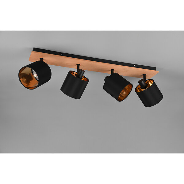 HLW LED LED Plafondspot - Plafondverlichting - Trion Torry - E14 Fitting - 4-lichts - Rechthoek - Mat Bruin - Aluminium HLW LED LED Plafondspot - Plafondverlichting - Trion Torry - E14 Fitting - 4-lichts - Rechthoek - Mat Bruin - Aluminium