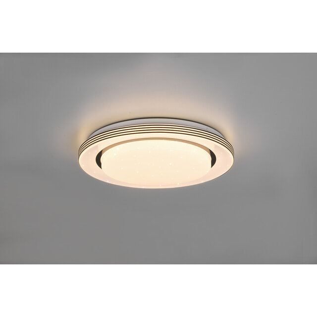 HLW LED LED Plafondlamp - Plafondverlichting - Trion Atras - 18W - Aanpasbare Kleur - Afstandsbediening - Dimbaar - Sterlicht - Rond - Mat Zwart - Kunststof HLW LED LED Plafondlamp - Plafondverlichting - Trion Atras - 18W - Aanpasbare Kleur - Afstandsbediening - Dimbaar - Sterlicht - Rond - Mat Zwart - Kunststof