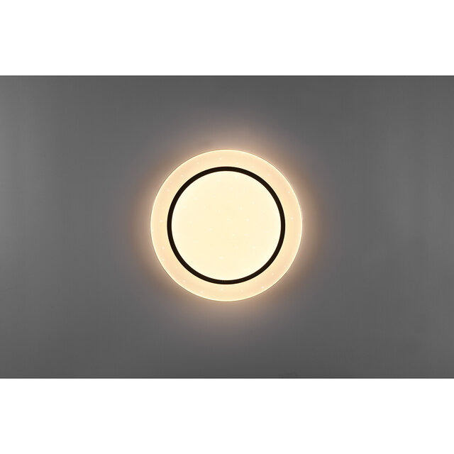 HLW LED LED Plafondlamp - Plafondverlichting - Trion Atras - 18W - Aanpasbare Kleur - Afstandsbediening - Dimbaar - Sterlicht - Rond - Mat Zwart - Kunststof HLW LED LED Plafondlamp - Plafondverlichting - Trion Atras - 18W - Aanpasbare Kleur - Afstandsbediening - Dimbaar - Sterlicht - Rond - Mat Zwart - Kunststof