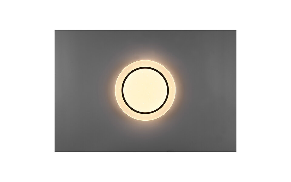 HLW LED LED Plafondlamp - Plafondverlichting - Trion Atras - 18W - Aanpasbare Kleur - Afstandsbediening - Dimbaar - Sterlicht - Rond - Mat Zwart - Kunststof HLW LED LED Plafondlamp - Plafondverlichting - Trion Atras - 18W - Aanpasbare Kleur - Afstandsbediening - Dimbaar - Sterlicht - Rond - Mat Zwart - Kunststof