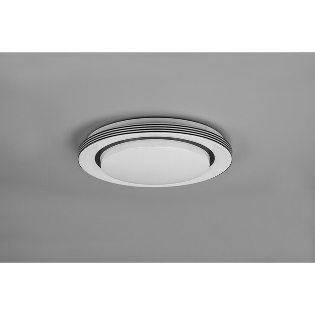 HLW LED LED Plafondlamp - Plafondverlichting - Trion Atras - 18W - Aanpasbare Kleur - Afstandsbediening - Dimbaar - Sterlicht - Rond - Mat Zwart - Kunststof HLW LED LED Plafondlamp - Plafondverlichting - Trion Atras - 18W - Aanpasbare Kleur - Afstandsbediening - Dimbaar - Sterlicht - Rond - Mat Zwart - Kunststof