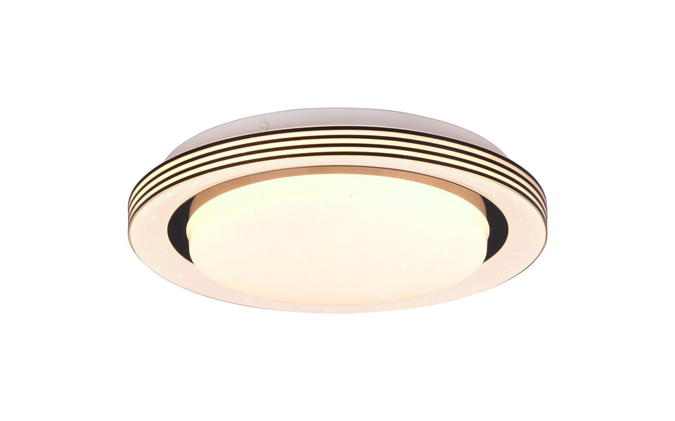 HLW LED LED Ceiling Light - Ceiling Lighting - Trion Atras - 10.5W - Adjustable Color - Remote Control - Dimmable - Star Light - Round - Matte Black - Plastic