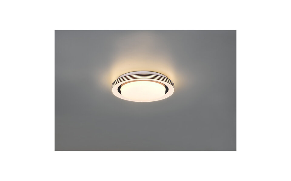 HLW LED LED Ceiling Light - Ceiling Lighting - Trion Atras - 10.5W - Adjustable Color - Remote Control - Dimmable - Star Light - Round - Matte Black - Plastic