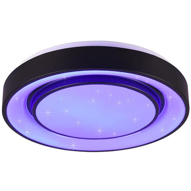 HLW LED LED Ceiling Light WiZ - Smart LED - Ceiling Lighting - Trion Monan - 20W - Adjustable Color - RGBW - Dimmable - Round - Matte Black - Aluminum HLW LED LED Ceiling Light WiZ - Smart LED - Ceiling Lighting - Trion Monan - 20W - Adjustable Color - RGBW - Dimmable - Round - Matte Black - Aluminum