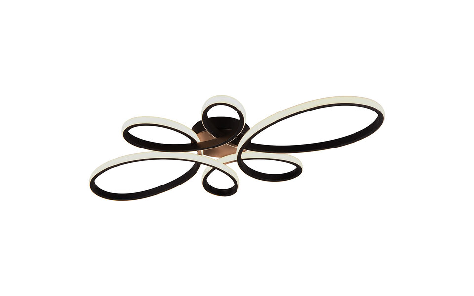 HLW LED LED Ceiling Light - Ceiling Lighting - Trion Crowl - 32W - Natural White 4000K - Dimmable - Matte Black - Metal