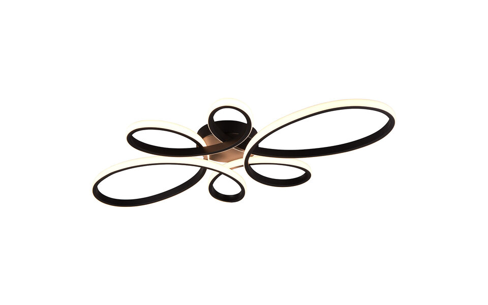 HLW LED LED Ceiling Light - Ceiling Lighting - Trion Crowl - 32W - Natural White 4000K - Dimmable - Matte Black - Metal