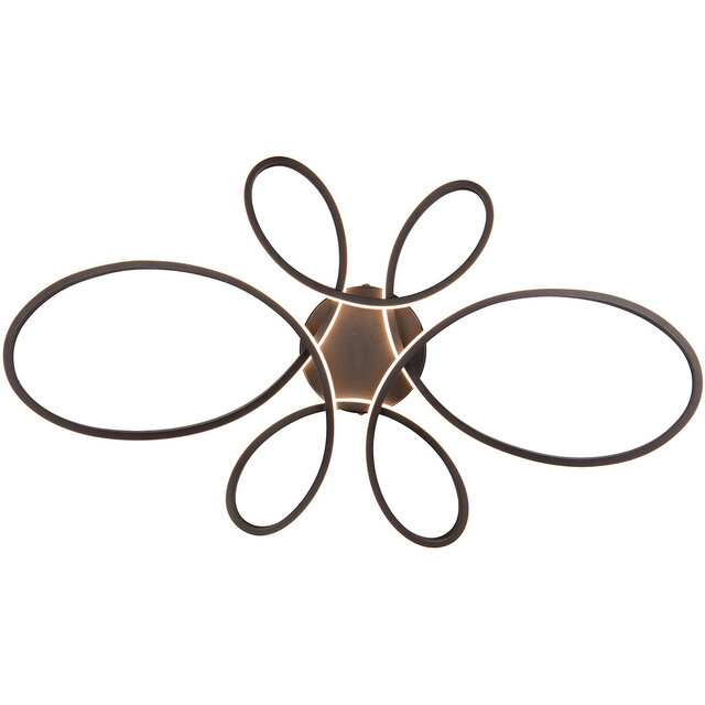 HLW LED LED Ceiling Light - Ceiling Lighting - Trion Crowl - 32W - Natural White 4000K - Dimmable - Matte Black - Metal