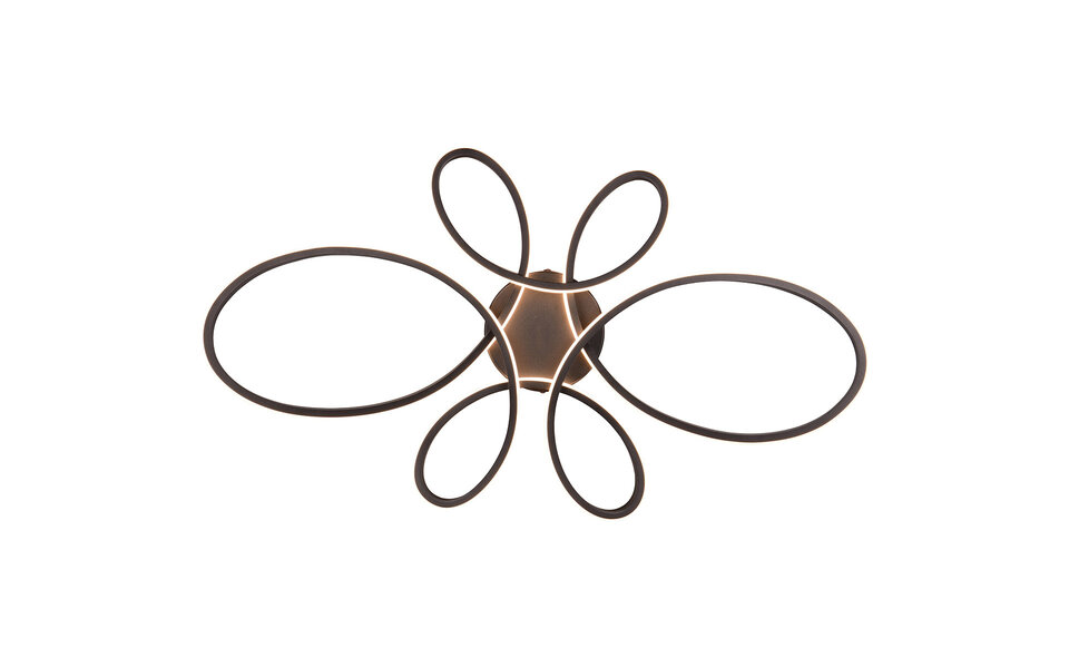 HLW LED LED Ceiling Light - Ceiling Lighting - Trion Crowl - 32W - Natural White 4000K - Dimmable - Matte Black - Metal