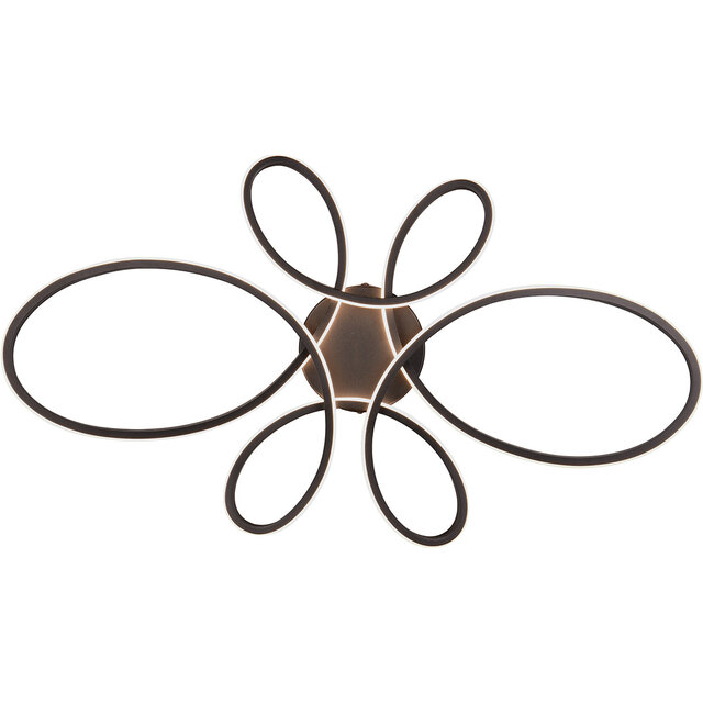 HLW LED LED Ceiling Light - Ceiling Lighting - Trion Crowl - 32W - Natural White 4000K - Dimmable - Matte Black - Metal