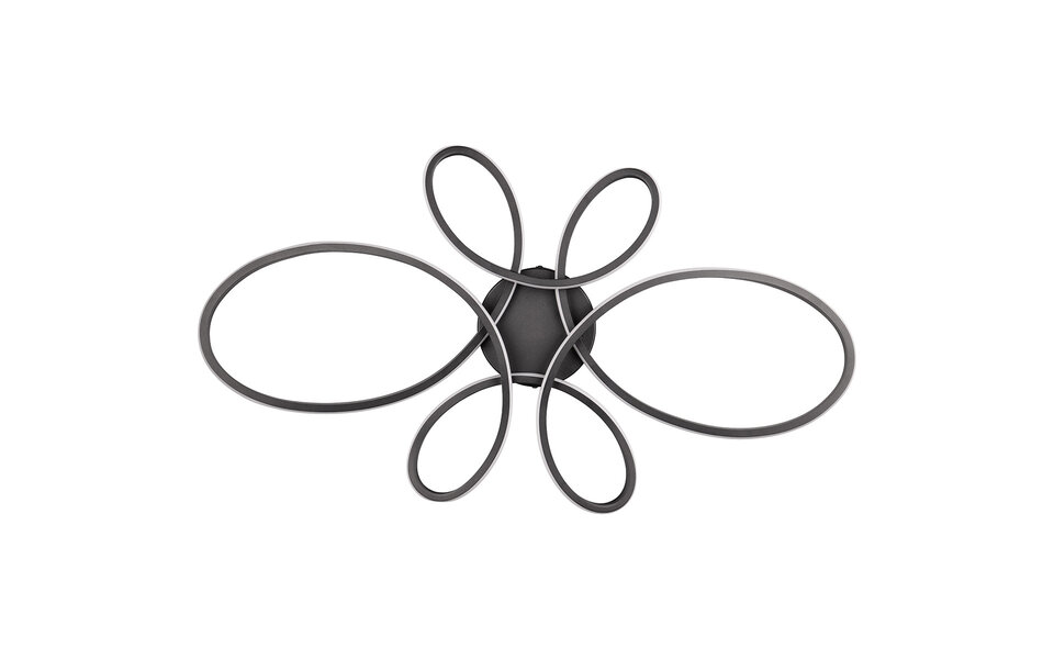 HLW LED LED Ceiling Light - Ceiling Lighting - Trion Crowl - 32W - Natural White 4000K - Dimmable - Matte Black - Metal