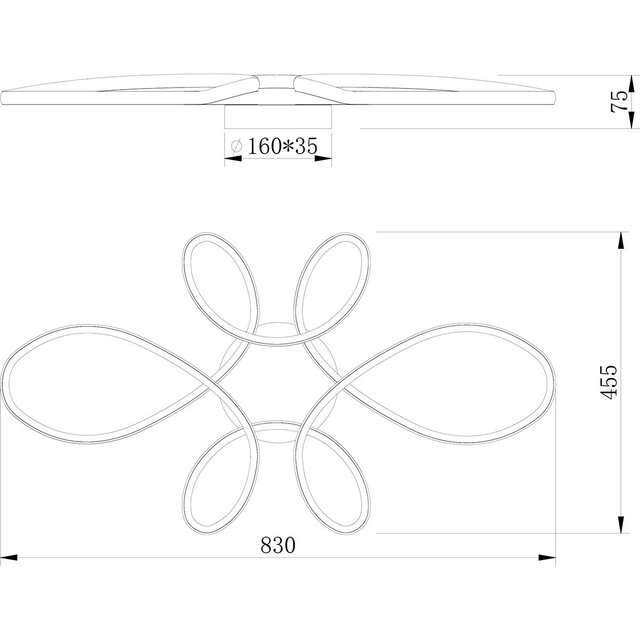 HLW LED LED Ceiling Light - Ceiling Lighting - Trion Crowl - 32W - Natural White 4000K - Dimmable - Matte Black - Metal