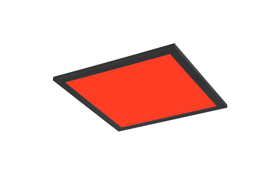 HLW LED LED Ceiling Light - Ceiling Lighting - Trion Atex - 13W - RGBW - Dimmable - Adjustable Color - Remote Control - Night Light - Matte Black - Metal