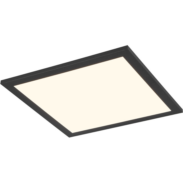 HLW LED LED Ceiling Light - Ceiling Lighting - Trion Atex - 13W - RGBW - Dimmable - Adjustable Color - Remote Control - Night Light - Matte Black - Metal