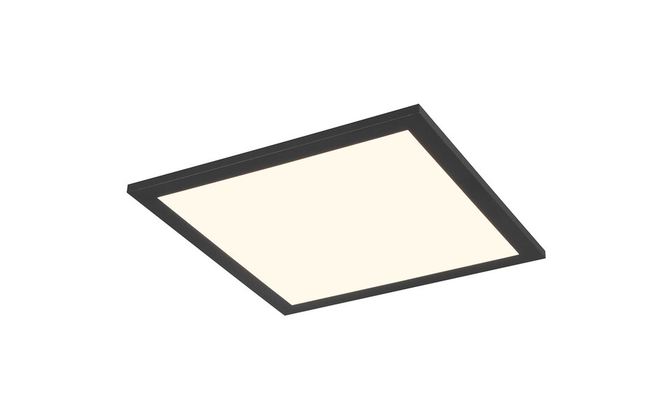 HLW LED LED Ceiling Light - Ceiling Lighting - Trion Atex - 13W - RGBW - Dimmable - Adjustable Color - Remote Control - Night Light - Matte Black - Metal