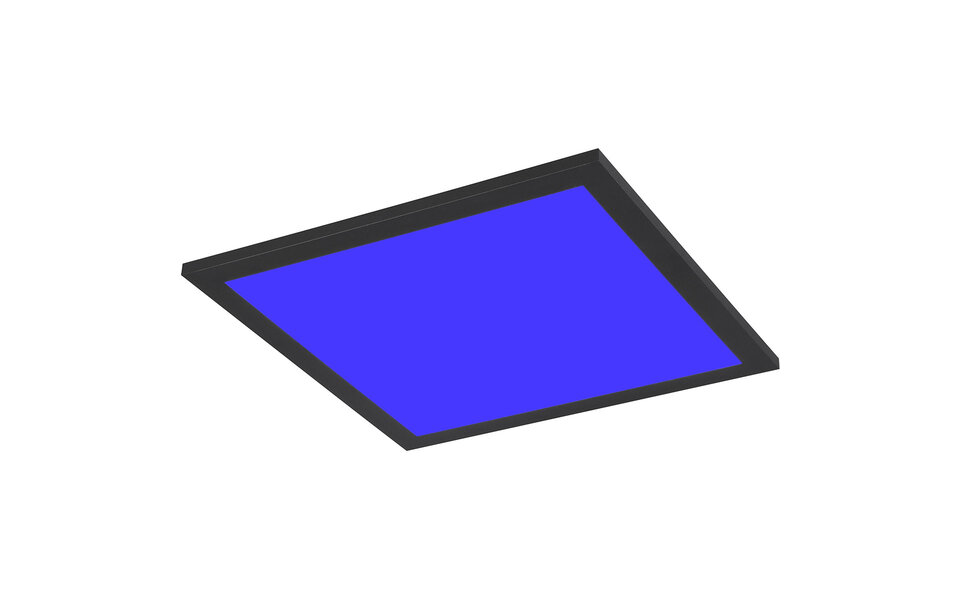 HLW LED LED Ceiling Light - Ceiling Lighting - Trion Atex - 13W - RGBW - Dimmable - Adjustable Color - Remote Control - Night Light - Matte Black - Metal