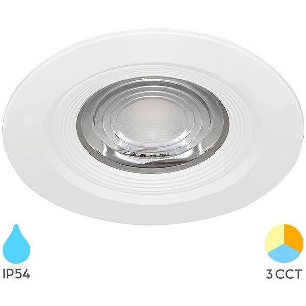 HLW LED LED Inbouwspot - Brinton - 7W 630lm 38D - IP54 Waterdicht - 865 Helder/Koud Wit 6500K - Rond - Wit