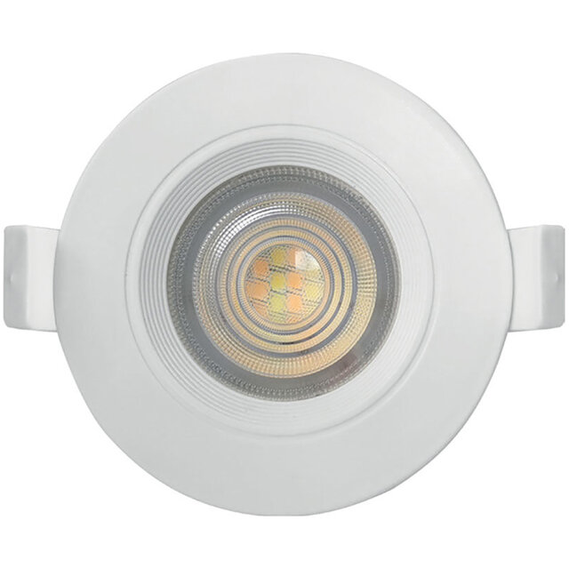 HLW LED LED Recessed Spotlight - Brinton - 7W 630lm 38D - IP54 Waterproof - 865 Bright/Cool White 6500K - Round - White HLW LED LED Recessed Spotlight - Brinton - 7W 630lm 38D - IP54 Waterproof - 865 Bright/Cool White 6500K - Round - White