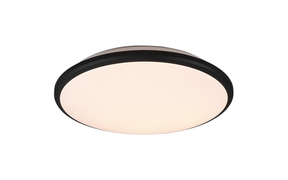 HLW LED LED Ceiling Light - Ceiling Lighting - Trion Lombis - 20.5W - Warm White 3000K - Dimmable - Round - Matte Black - Plastic HLW LED LED Ceiling Light - Ceiling Lighting - Trion Lombis - 20.5W - Warm White 3000K - Dimmable - Round - Matte Black - Plastic