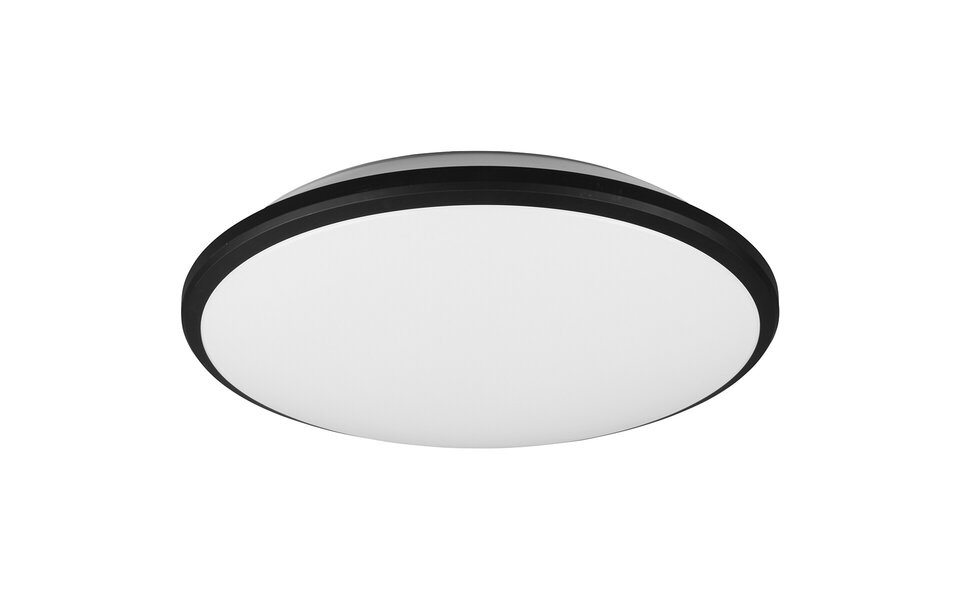 HLW LED LED Plafondlamp - Plafondverlichting - Trion Lombis - 20.5W - Warm Wit 3000K - Dimbaar - Rond - Mat Zwart - Kunststof HLW LED LED Plafondlamp - Plafondverlichting - Trion Lombis - 20.5W - Warm Wit 3000K - Dimbaar - Rond - Mat Zwart - Kunststof
