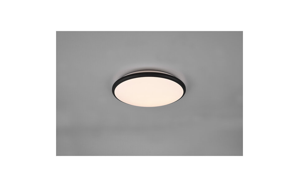 HLW LED LED Ceiling Light - Ceiling Lighting - Trion Lombis - 20.5W - Warm White 3000K - Dimmable - Round - Matte Black - Plastic HLW LED LED Ceiling Light - Ceiling Lighting - Trion Lombis - 20.5W - Warm White 3000K - Dimmable - Round - Matte Black - Plastic