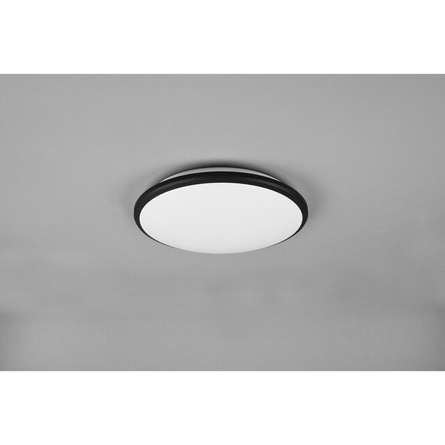 HLW LED LED Ceiling Light - Ceiling Lighting - Trion Lombis - 20.5W - Warm White 3000K - Dimmable - Round - Matte Black - Plastic HLW LED LED Ceiling Light - Ceiling Lighting - Trion Lombis - 20.5W - Warm White 3000K - Dimmable - Round - Matte Black - Plastic