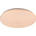 LED Ceiling Light - Ceiling Lighting - Trion Kalina - 18W - RGBW - Dimmable - Adjustable Color - Remote Control - Star Light - Round - Matte White - Plastic