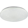 HLW LED LED Ceiling Light - Ceiling Lighting - Trion Kalina - 18W - RGBW - Dimmable - Adjustable Color - Remote Control - Star Light - Round - Matte White - Plastic