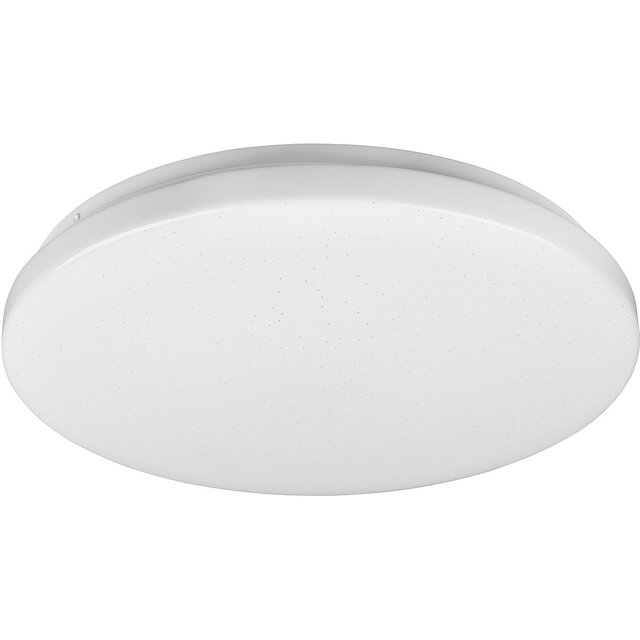 HLW LED LED Ceiling Light - Ceiling Lighting - Trion Kalina - 18W - RGBW - Dimmable - Adjustable Color - Remote Control - Star Light - Round - Matte White - Plastic