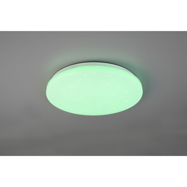 HLW LED LED Plafondlamp - Plafondverlichting - Trion Kalina - 18W - RGBW - Dimbaar - Aanpasbare Kleur - Afstandsbediening - Sterlicht - Rond - Mat Wit - Kunststof HLW LED LED Plafondlamp - Plafondverlichting - Trion Kalina - 18W - RGBW - Dimbaar - Aanpasbare Kleur - Afstandsbediening - Sterlicht - Rond - Mat Wit - Kunststof