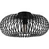 HLW LED LED Ceiling Light - Ceiling Lighting - Trion Johy - E27 Fitting - Round - Industrial - Matte Black - Aluminum - 40cm