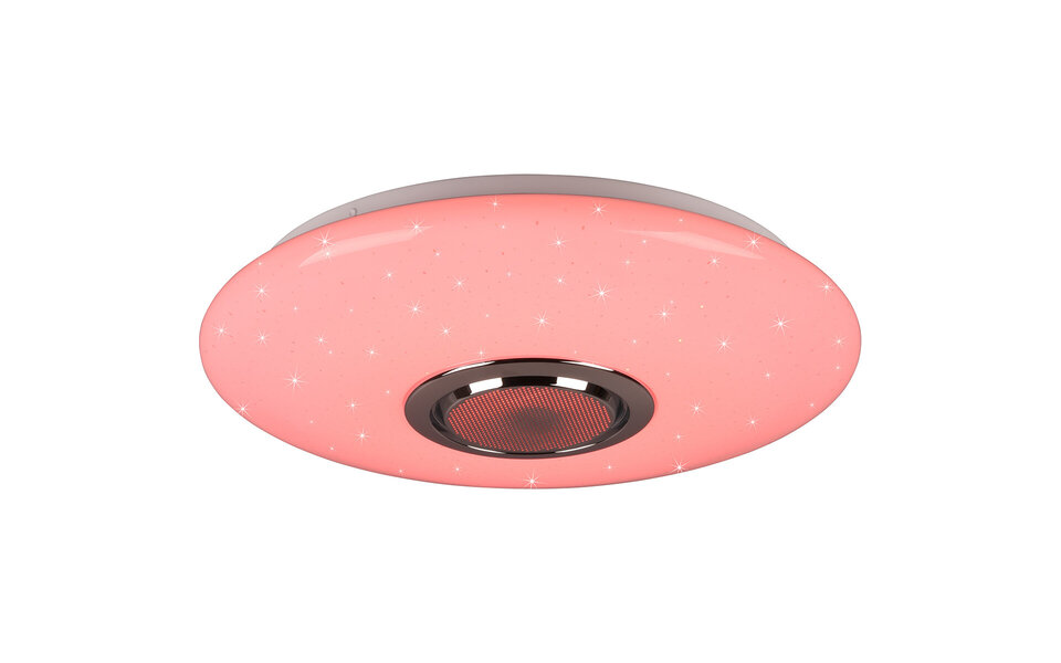 HLW LED LED Ceiling Lamp - Ceiling Lighting - Trion Minan - 15.5W - RGBW - Dimmable - Adjustable Color - Remote Control - Bluetooth Speaker - Star Light - Round - Matte White - Plastic HLW LED LED Ceiling Lamp - Ceiling Lighting - Trion Minan - 15.5W - RGBW - Dimmable - Adjustable Color - Remote Control - Bluetooth Speaker - Star Light - Round - Matte White - Plastic