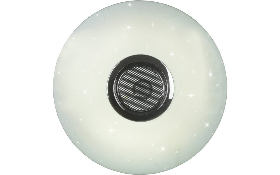 HLW LED LED Ceiling Lamp - Ceiling Lighting - Trion Minan - 15.5W - RGBW - Dimmable - Adjustable Color - Remote Control - Bluetooth Speaker - Star Light - Round - Matte White - Plastic HLW LED LED Ceiling Lamp - Ceiling Lighting - Trion Minan - 15.5W - RGBW - Dimmable - Adjustable Color - Remote Control - Bluetooth Speaker - Star Light - Round - Matte White - Plastic