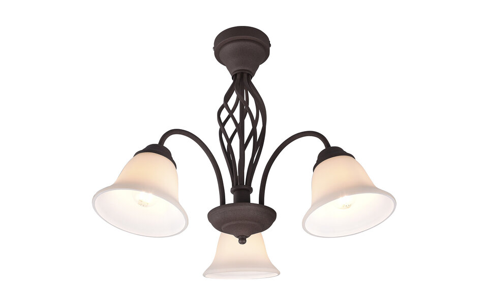 HLW LED LED Plafondspot - Trion Rustina - E14 Fitting - 3-lichts - Rond - Roestkleur - Aluminium HLW LED LED Plafondspot - Trion Rustina - E14 Fitting - 3-lichts - Rond - Roestkleur - Aluminium