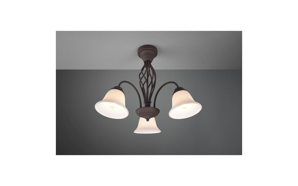 HLW LED LED Ceiling Spotlight - Trion Rustina - E14 Fitting - 3 Lights - Round - Rust-colored - Aluminum HLW LED LED Ceiling Spotlight - Trion Rustina - E14 Fitting - 3 Lights - Round - Rust-colored - Aluminum