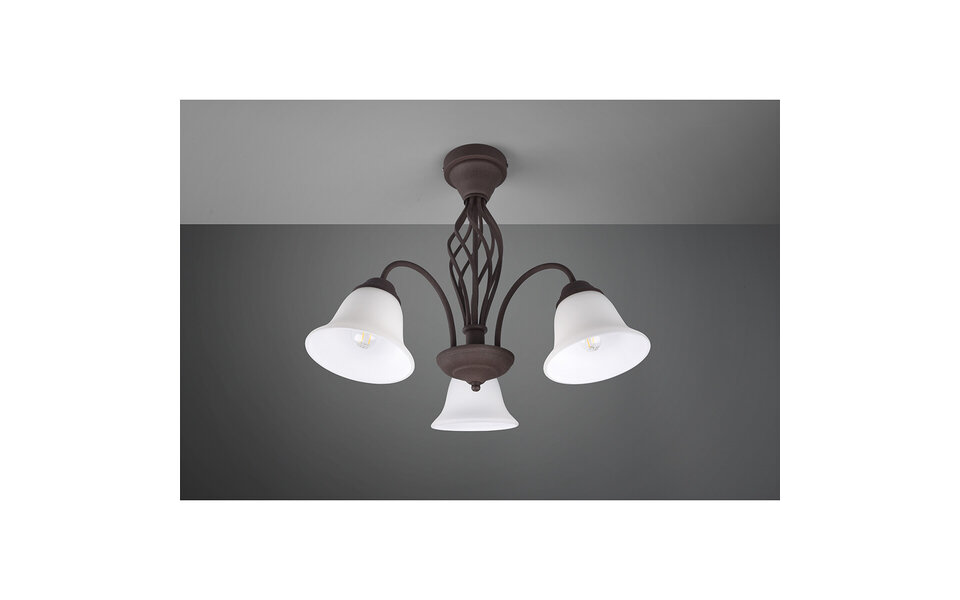 HLW LED LED Plafondspot - Trion Rustina - E14 Fitting - 3-lichts - Rond - Roestkleur - Aluminium HLW LED LED Plafondspot - Trion Rustina - E14 Fitting - 3-lichts - Rond - Roestkleur - Aluminium