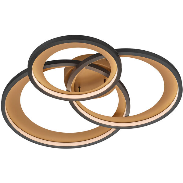 HLW LED LED Plafondlamp - Trion Granity XL - 36W - Warm Wit 3000K - Dimbaar - Ovaal - Mat Zwart - Aluminium HLW LED LED Plafondlamp - Trion Granity XL - 36W - Warm Wit 3000K - Dimbaar - Ovaal - Mat Zwart - Aluminium