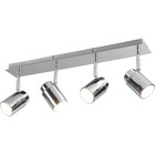 HLW LED LED Ceiling Spotlight - Trion Artion - GU10 Fitting - Splashproof IP44 - Rectangular - Matte Chrome - Aluminum