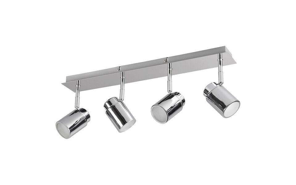 HLW LED LED Plafondspot - Trion Artion - GU10 Fitting - Spatwaterdicht IP44 - Rechthoek - Mat Chroom - Aluminium