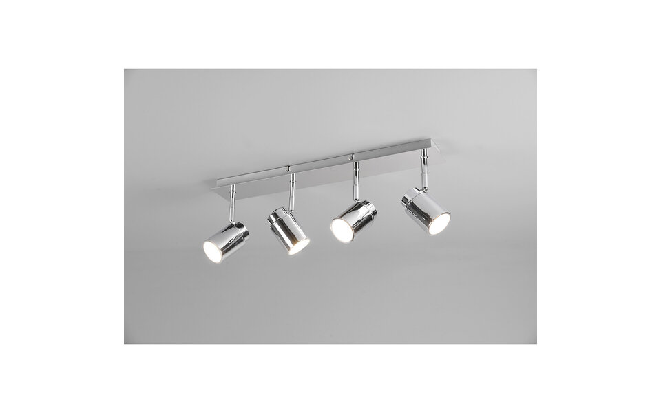 HLW LED LED Plafondspot - Trion Artion - GU10 Fitting - Spatwaterdicht IP44 - Rechthoek - Mat Chroom - Aluminium
