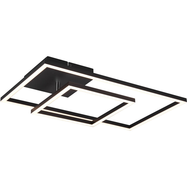 HLW LED LED Plafondlamp - Plafondverlichting - Trion Pado - 25W - Warm Wit 3000K - Dimbaar - Rechthoek - Mat Zwart - Aluminium HLW LED LED Plafondlamp - Plafondverlichting - Trion Pado - 25W - Warm Wit 3000K - Dimbaar - Rechthoek - Mat Zwart - Aluminium