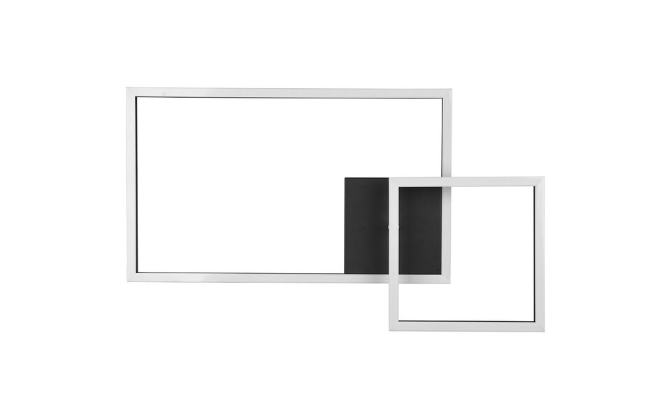 HLW LED LED Ceiling Lamp - Ceiling Lighting - Trion Pado - 25W - Warm White 3000K - Dimmable - Rectangle - Matte Black - Aluminum