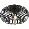 Trion Johy LED ceiling lamp matte black Ø30cm industrial